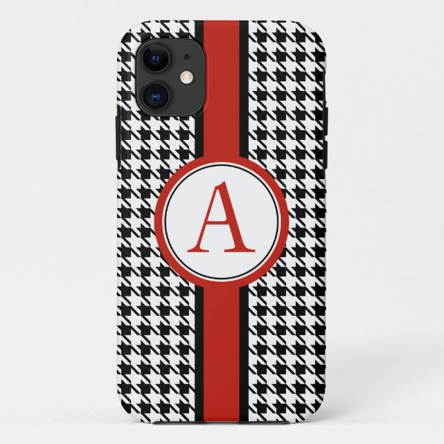 Monogrammed Classic Houndstooth iPhone 5 Case Mate (Back)