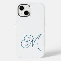 Monogrammed Classical Script Plain Initial