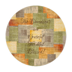 Monogrammed Color Block Cutting Board