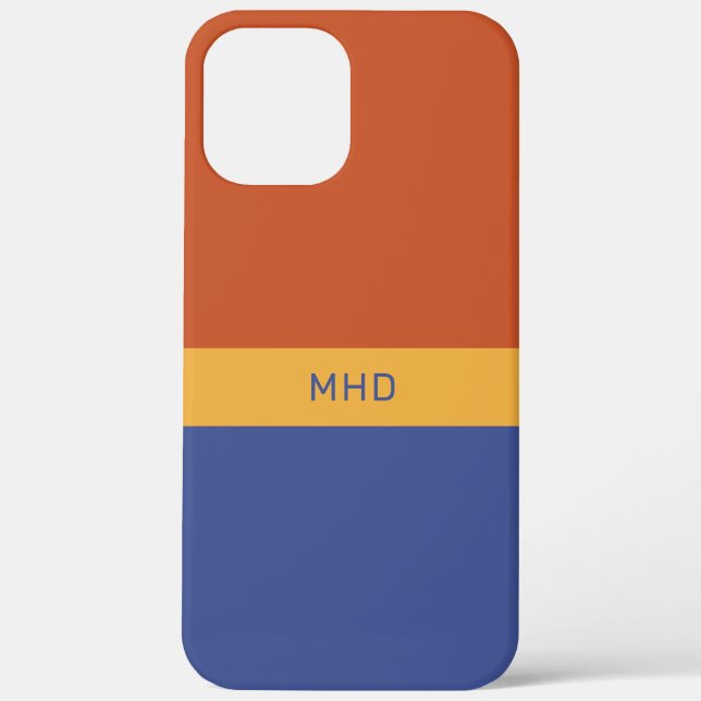 Monogrammed Color Blocks phone cases (Back)