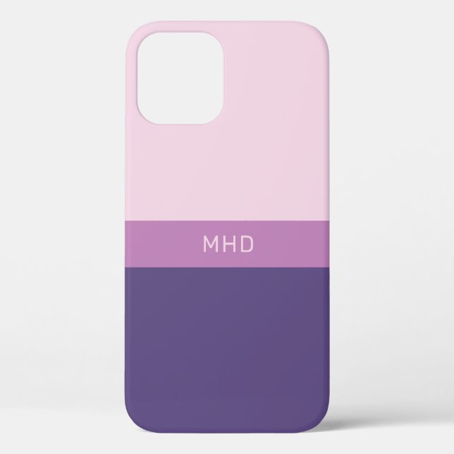 Monogrammed Color Blocks phone cases (Back)