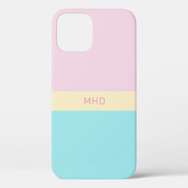 Monogrammed Color Blocks phone cases (Back)