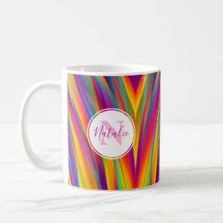 Monogrammed Colorful Gradients Abstract Art