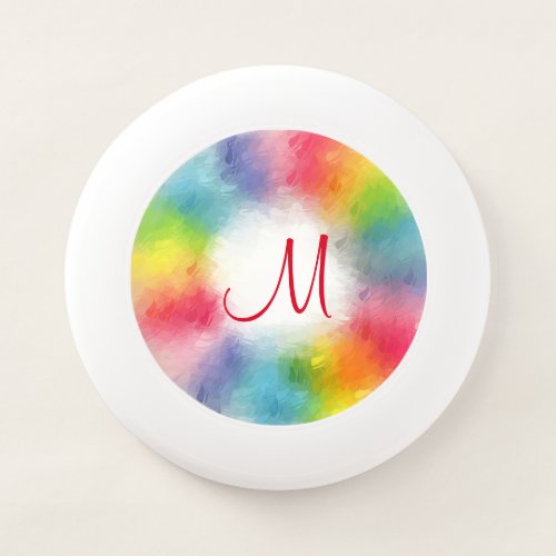 Monogrammed Colorful Template Add Your Text Wham_O Frisbee