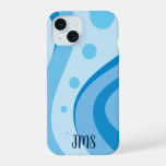 Monogrammed Contemporary waves desgn iPhone 15 Case