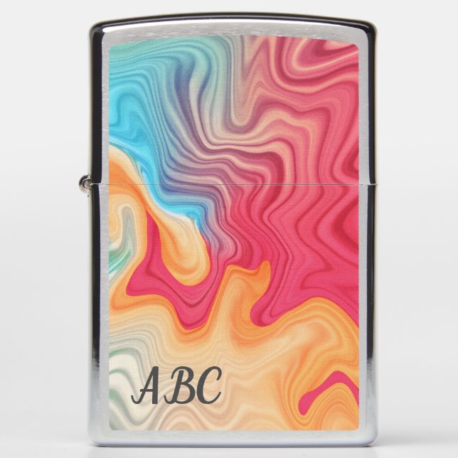 Monogrammed Cool Pattern Zippo Lighter (Front)