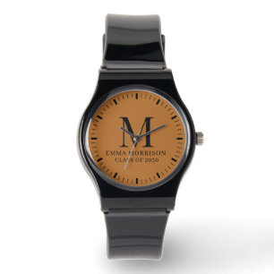 Monogrammed Copper Face Women's Watch