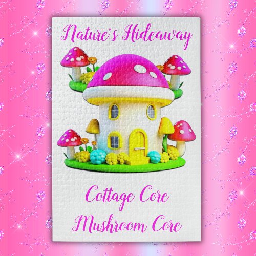 Monogrammed Cottage Core Natures Hideaway  Jigsaw Puzzle