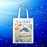 Monogrammed Cottagecore Home with Mushrooms | Grocery Bag