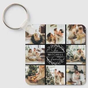 Monogrammed Couple Photo Collage   Monogram Gift K Keychain