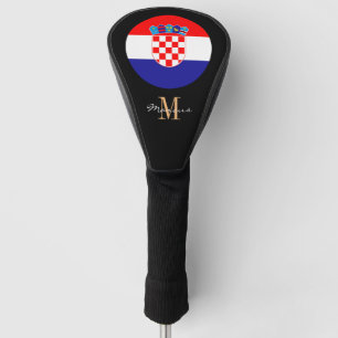 Monogrammed & Croatia Flag Golf Clubs Covers
