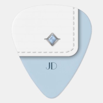 Monogrammed Cufflink Formality On Both Sides Guitar Pick by colorwash at Zazzle