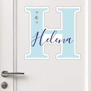 Monogrammed Custom Name Elegant Faux Diamonds Sticker