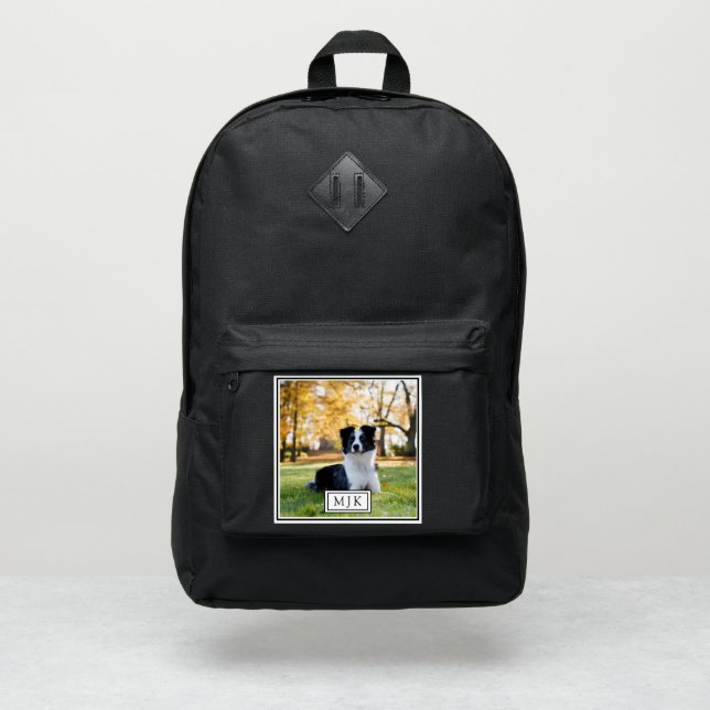 Monogrammed Custom Photo Port Authority® Backpack (Front)