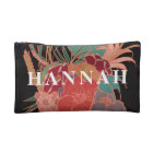 Monogrammed Cute Floral Personalized Makeup Bag