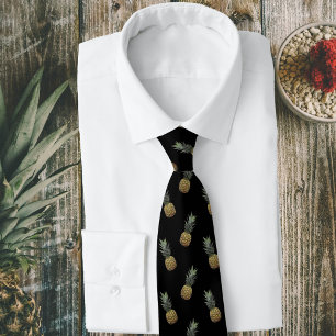 Monogrammed Cute Little Pineapple Print Neck Tie