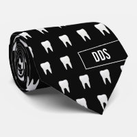 Monogrammed Dental Black White Tooth