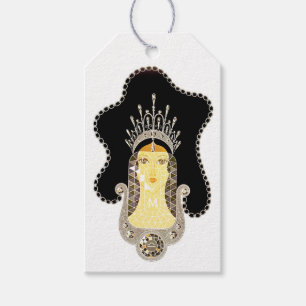 Monogrammed Diamond April Birthstone Gift Tags