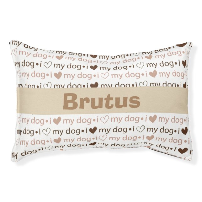 Monogrammed  Dog Bed (Front)