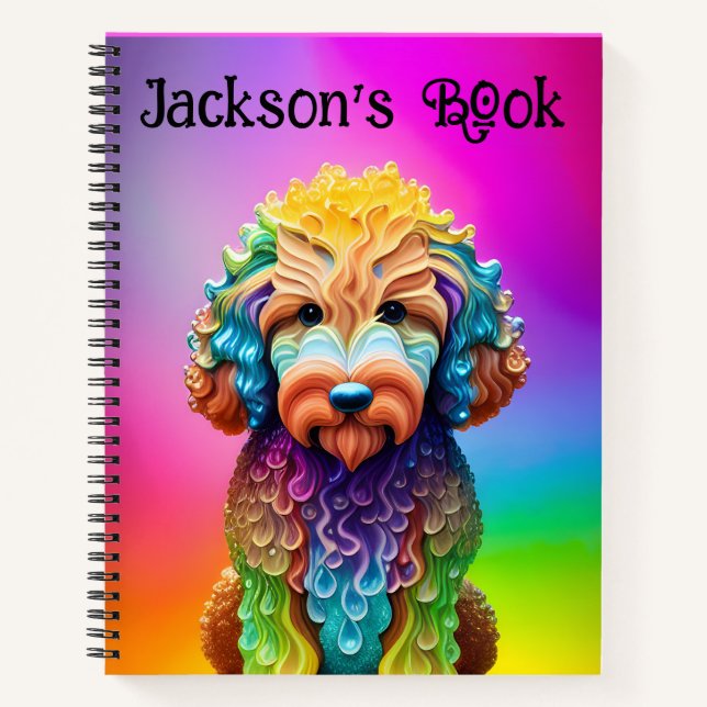 Monogrammed Dogcare Journal 8.5" x 11" Notebook (Front)