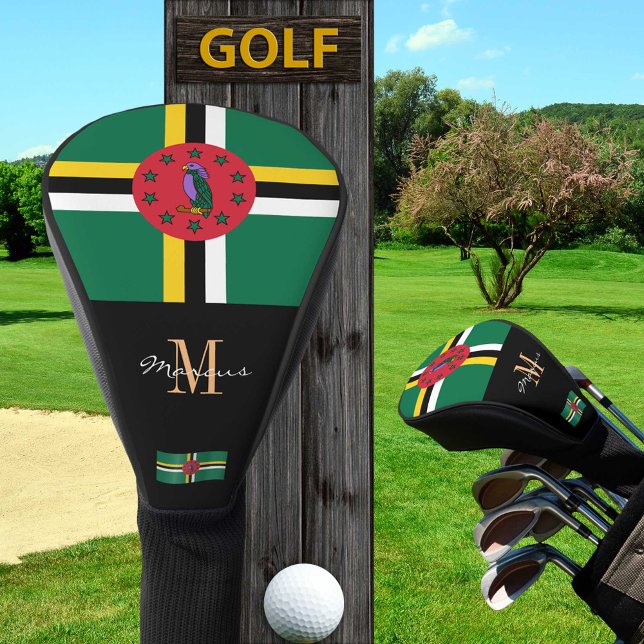 Monogrammed & Dominica Flag Golf Clubs Covers (Creator Uploaded)