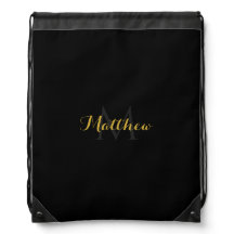 Monogrammed Drawstring Backpack with Personalized