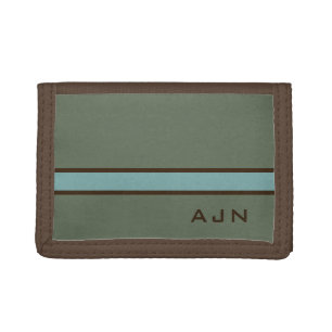 Monogrammed Dusty Green Wallet