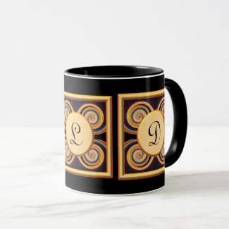 Monogrammed Dynamic Art Mug