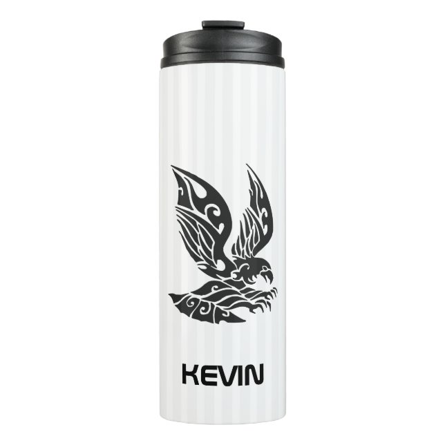 Monogrammed Eagle Illustration Thermal Tumbler (Front)