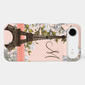Monogrammed Eiffel Tower iPhone 4 Case Mate Barely (Back (Horizontal))