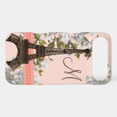 Monogrammed Eiffel Tower iPhone 4 Case Mate Barely (Back (Horizontal))