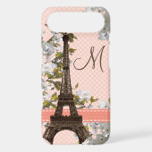 Monogrammed Eiffel Tower iPhone 4 Case Mate Barely (Back)