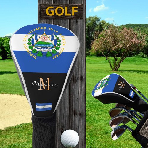 Monogrammed  El Salvador Flag Golf Clubs Covers