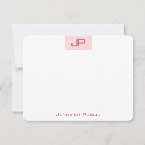 Monogrammed Elegant Blush Pink Simple Template