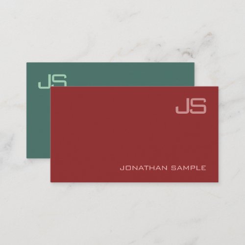 Monogrammed Elegant Modern Professional Trendy Business Card