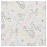 Monogrammed Elizabeth name and letter E fabric