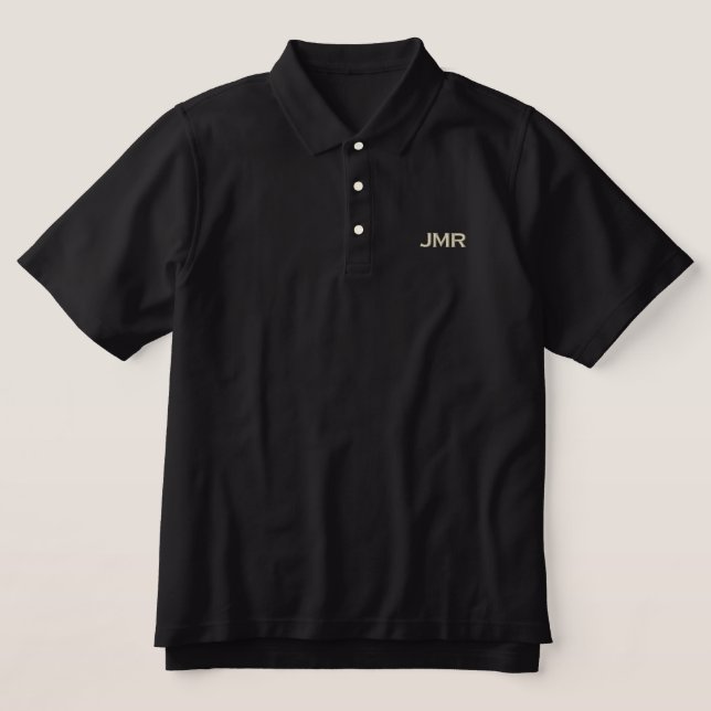 Monogrammed Embroidered Polo Shirt (Design Front)