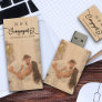 Monogrammed Engagement Date and Photo USB Wood Flash Drive