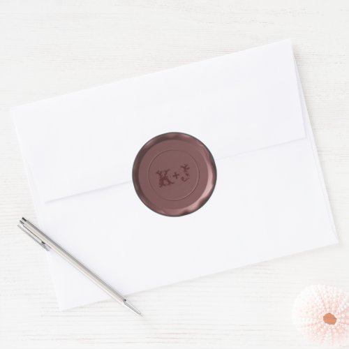 Monogrammed Envelope Seal _ Blushing Champagne