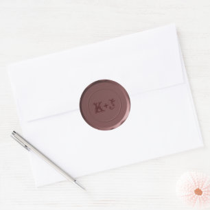 Monogrammed Envelope Seal - Blushing Champagne