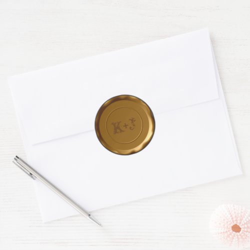 Monogrammed Envelope Seal _ Gold