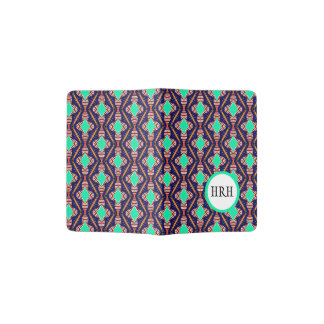 Monogrammed Ethnic geometric design Passport Holder