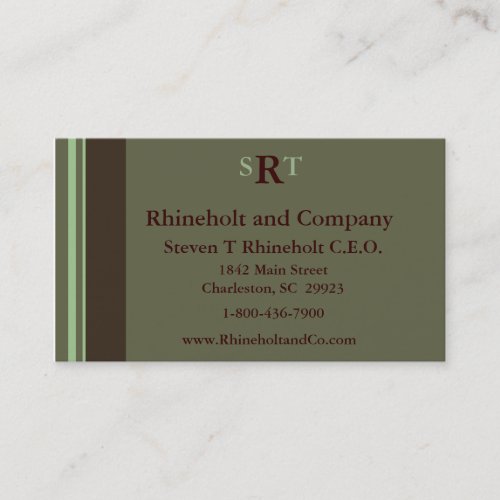 Monogrammed Executive Business Cards