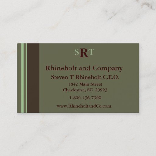Customizable Monogrammed Executive Business Cards