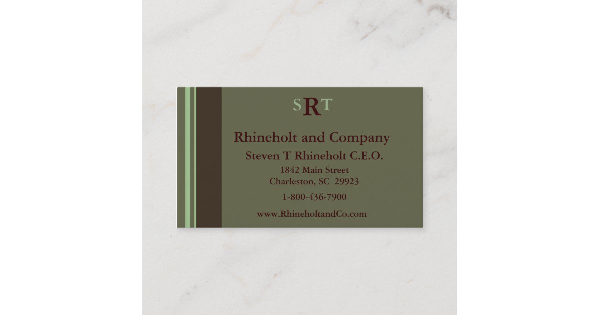 Monogrammed Executive Business Card | Zazzle