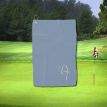Monogrammed -  Faded Denim Color Golf Towel at Zazzle