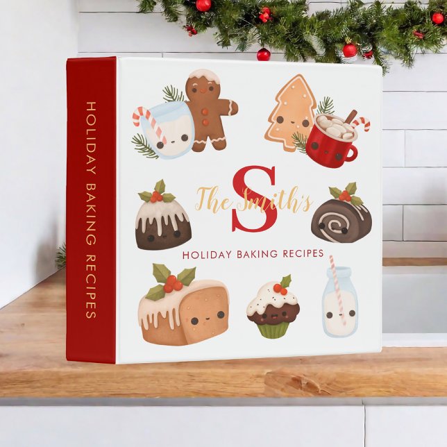 Monogrammed Familly Holiday Baking Recipes 3 Ring Binder (Monogrammed Familly Holiday Baking Recipes 3 Ring Binder
)