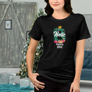 Monogrammed Family Christmas B Name Meaning Tri-Blend Shirt