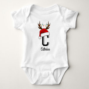 Monogrammed Family Christmas  Matching Outfits Baby Bodysuit