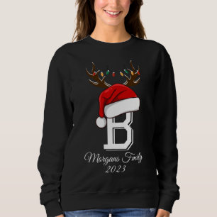 Monogrammed Family Christmas Matching Outfits Sweatshirt